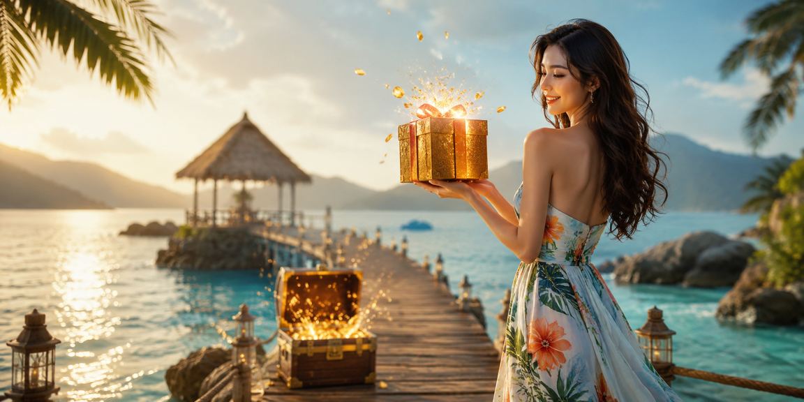 Người dùng thư giãn tại bãi biển Côn Đảo và theo dõi kết quả cược trực tuyến trên điện thoại